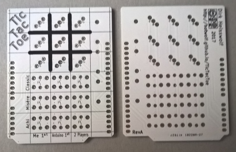 TicTacToe RevA PCBs